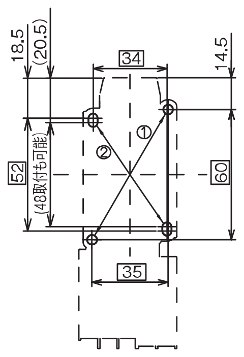 取付寸法図 SW18X 1P