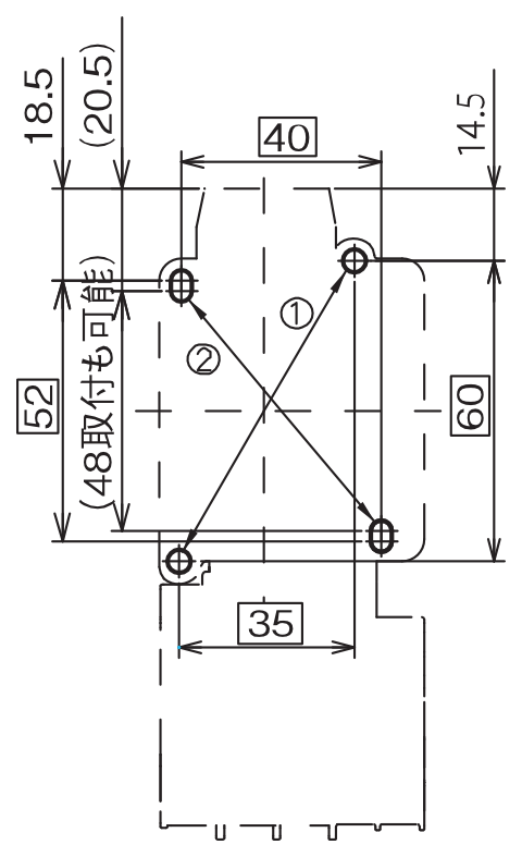 取付寸法図 SW20X 1P