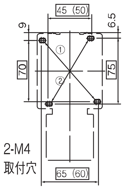 取付寸法図 SW-N2 4P