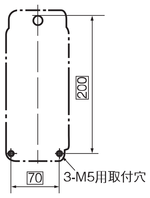 取付寸法図 SW-3N 4P