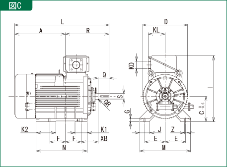 高効率形センサレス Gnp1 Series 製品外形図 共通仕様 富士電機