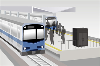 駅ホームへの設置イメージ