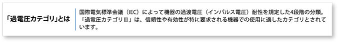 過電圧カテゴリとは