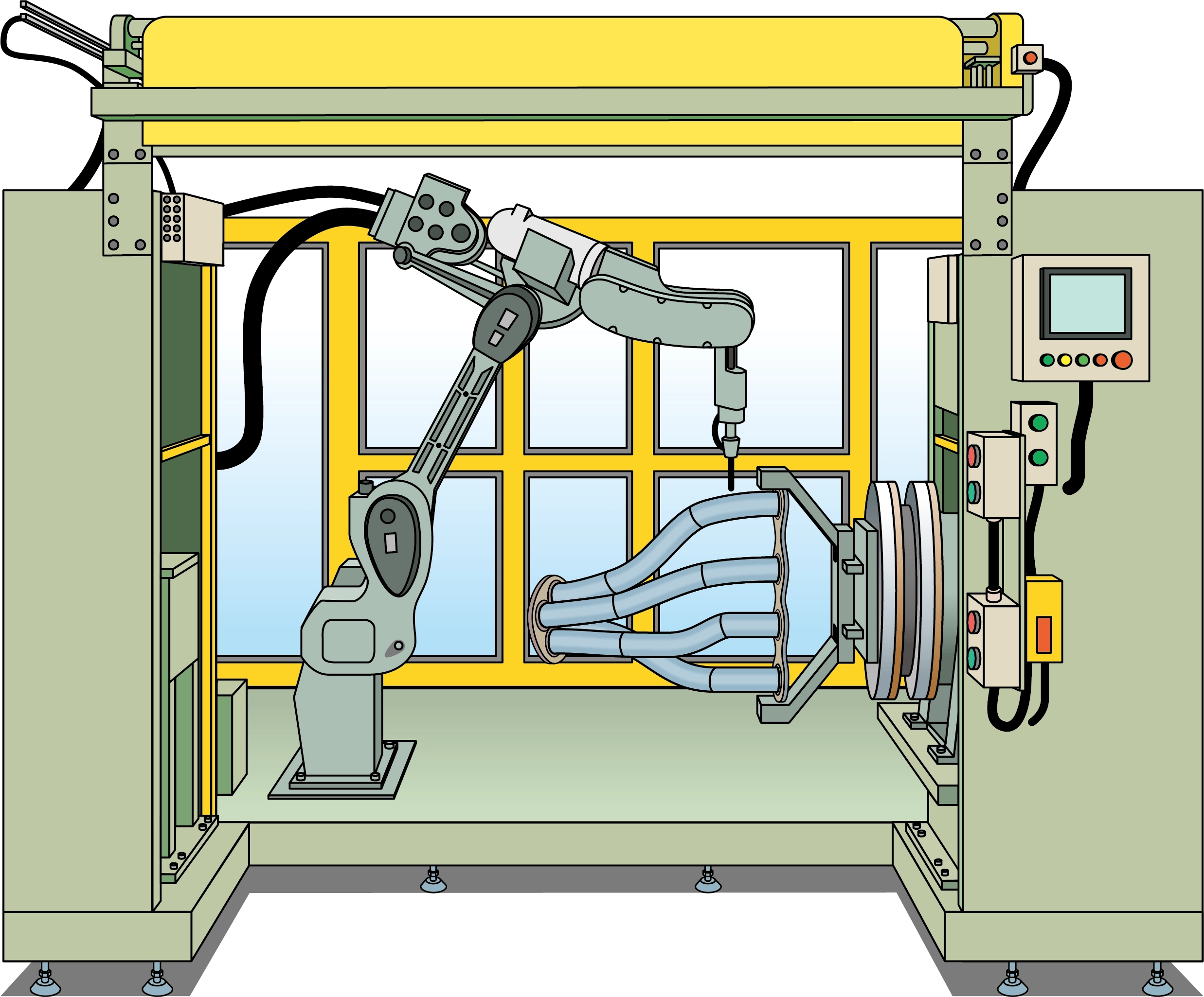 溶接ロボット補助設備