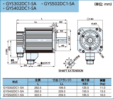 外形寸法図 GYSモータ標準5