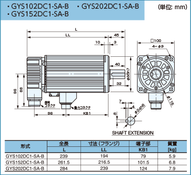 外形寸法図 GYSモータブレーキ付4