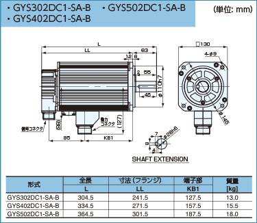 外形寸法図 GYSモータブレーキ付5
