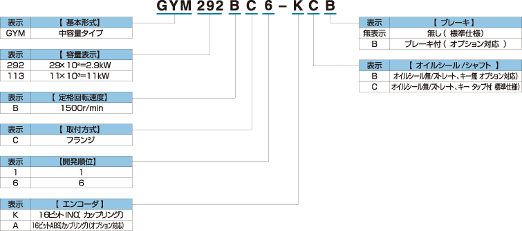 サーボモータ（GYM）形式